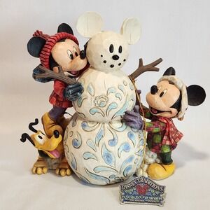 Jim Shore x Disney Snowman Magic Comes in Many Shapes 4005628 Mickey Pluto